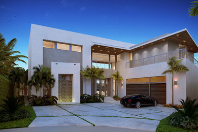 マイアミにあるおしゃれな家の外観の写真