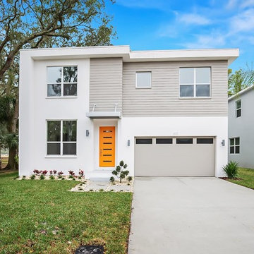 New modern home exterior