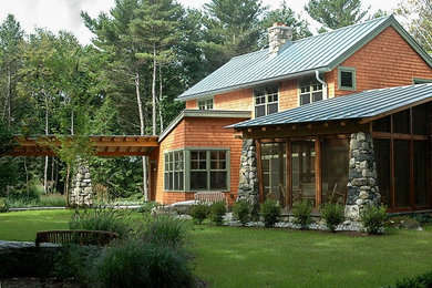 Réalisation d'une façade de maison craftsman.