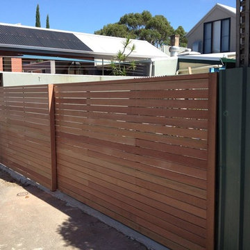 North Adelaide decking fence/sliding gate