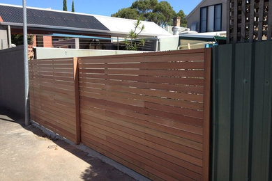 North Adelaide decking fence/sliding gate