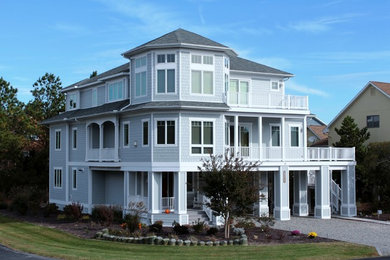 Coastal exterior home idea in Other