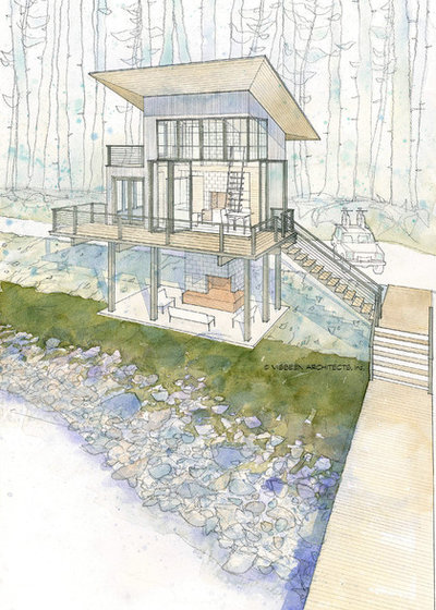 Современный Фасад дома by Visbeen Architects