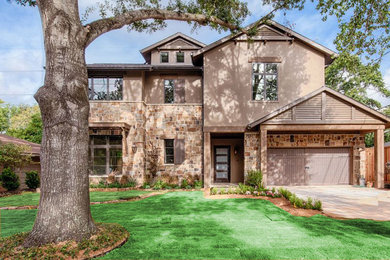 This is an example of a classic house exterior in Houston.