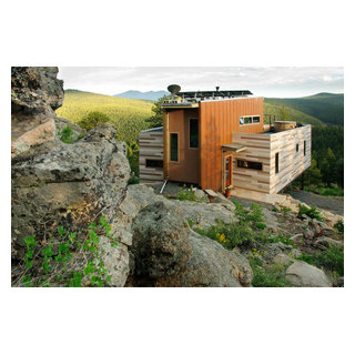 View of Off Grid Mountain Container Home - Industrial - House Exterior - Denver ...