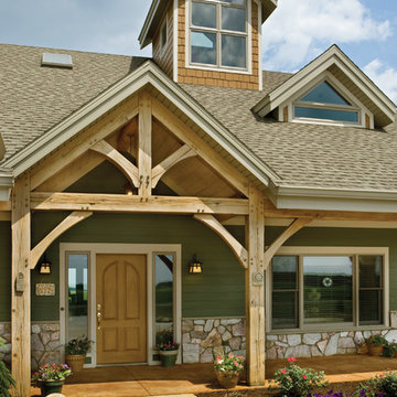 Ohio Timber Frame Home - Front Porch Farm House