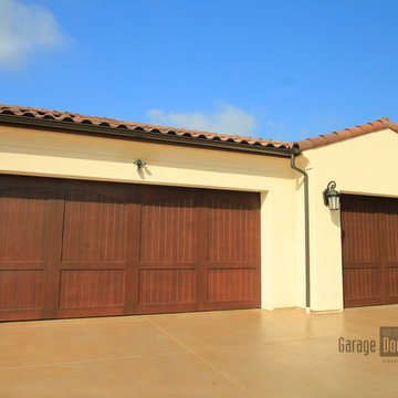 Old- Word Style Wood Garage Door in Santa Luz,CA