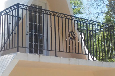 ornate wrought iron balcony rail