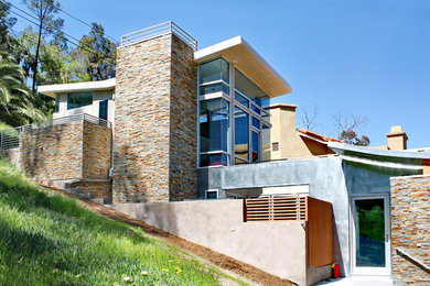 Contemporary exterior home idea in San Diego