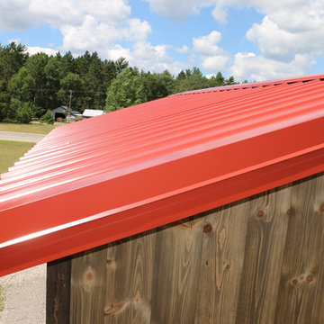 Our tiny cabins have steel roofs and meet code for northern Michigan's snow load