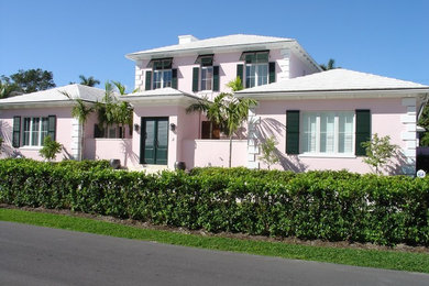 Tuscan exterior home photo in Miami