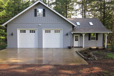 Example of a small arts and crafts garage design in Other