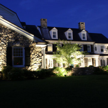 Outdoor Lighting Defining spaces in New Cannan, Ct.