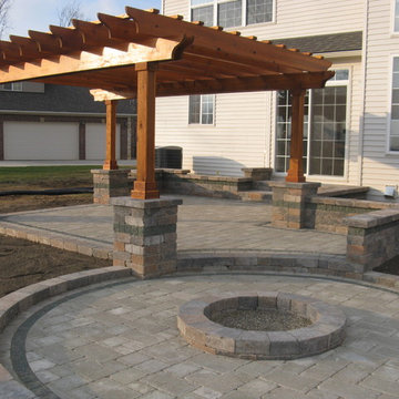 Outdoor Room with Firepit and Pergola