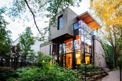 Example of a trendy exterior home design in Montreal