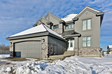 Inspiration for a classic house exterior in Edmonton.