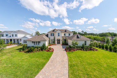 Large transitional exterior home photo in Jacksonville