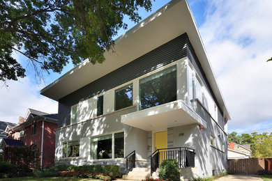 Contemporary exterior home idea in Chicago