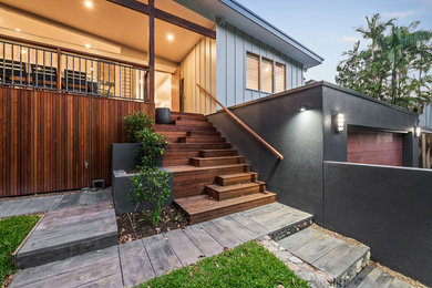 Example of a trendy house exterior design in Sunshine Coast