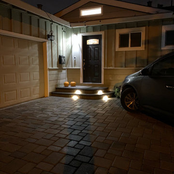 Paver Install with Steps & Lights
