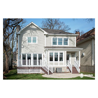 Pearl Gray James Hardie siding - 6'' exp. Cedarmill Finish. - Traditional -  Exterior - Chicago - by Smardbuild Construction Inc. | Houzz