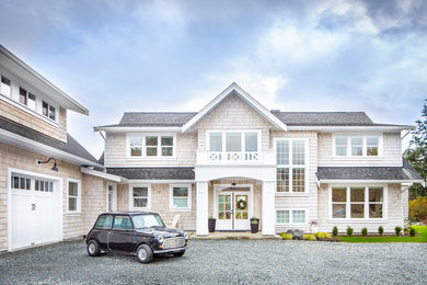 Example of a country exterior home design in Vancouver