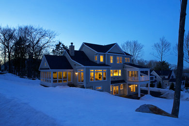 Inspiration for a timeless exterior home remodel in Portland Maine