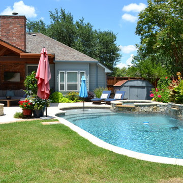 Plano - Pool, Spa, Fire Pit, & Attached Roof