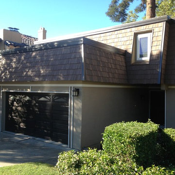 Polymer Shingle Siding for Mansard Roof in Bay Area