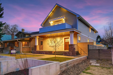 Inspiration for a transitional exterior home remodel in Denver