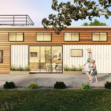 Popular Shipping Container House architectural rendering studio, Amsterdam