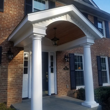 Portico with Arched Ceiling and Dentil Molding