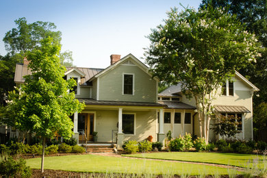 Example of an island style exterior home design in Birmingham