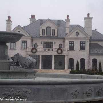 Private Residence with Driveway Fountain