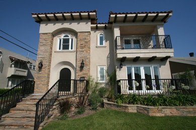 Tuscan exterior home photo in Orange County