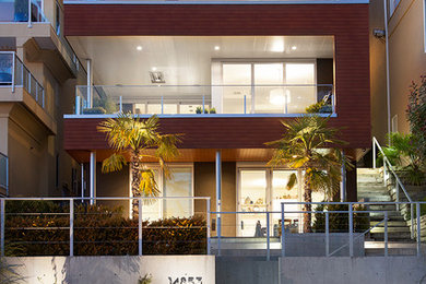 Contemporary exterior home idea in Vancouver