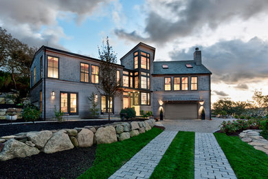 Example of a trendy exterior home design in Boston