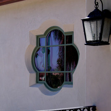 Quadrafoil Window in Small Spanish Home in Santa Barbara
