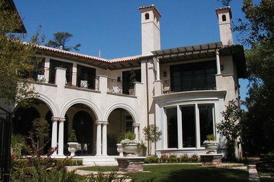 Inspiration for a mediterranean exterior home remodel in Houston