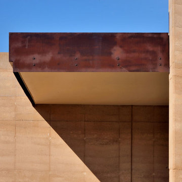 Rammed earth walls
