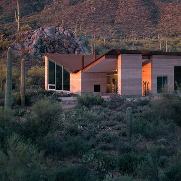 Rammed earth walls