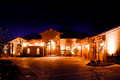 This is an example of a mediterranean house exterior in Austin.
