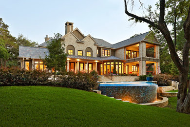 Design ideas for a traditional house exterior in Dallas.