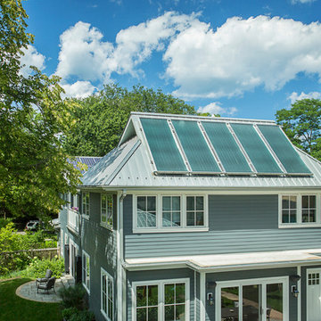 Rear elevation of Glencoe solar LEED Platinum home