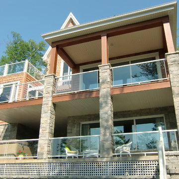 Red cedar shingles on ground floor house