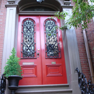Red Door in Back Bay, Boston, MA