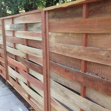 Redwood Basket Weave Fence
