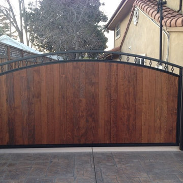 Redwood Panel Slide Gate
