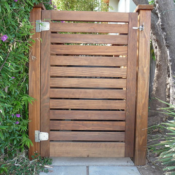 Redwood side gate, Pacific Palisades