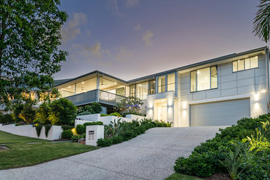 Contemporary house exterior in Brisbane.